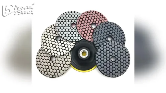 Tampons de polissage diamant en forme de bol humide de 4 pouces, évier convexe pour outils de polissage du béton, du granit, du marbre et du béton