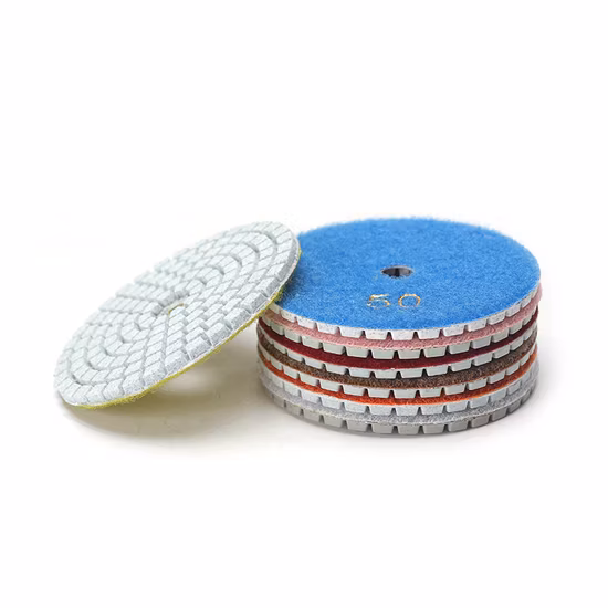 Tampons de polissage diamant secs de 4 pouces, pour meule, émeri, Super broyeur de sol, Machine, béton époxy